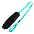 Sheepskin Bungee Chaser - Teal Pattern Handle - Tug-E-Nuff