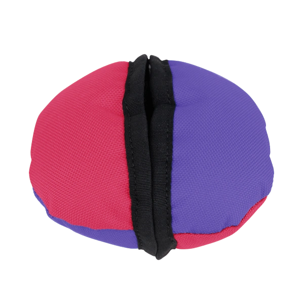 Pink and purple closed shut  clam food toy on white background
