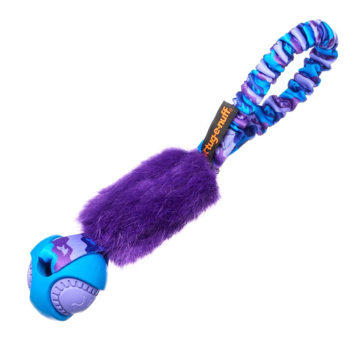 Purple Pocket PowerBall Fauxtastic tug toy offering pocket‑sized power, durable faux fur, and a PowerBall that drives focus, burns energy, and boosts recall training