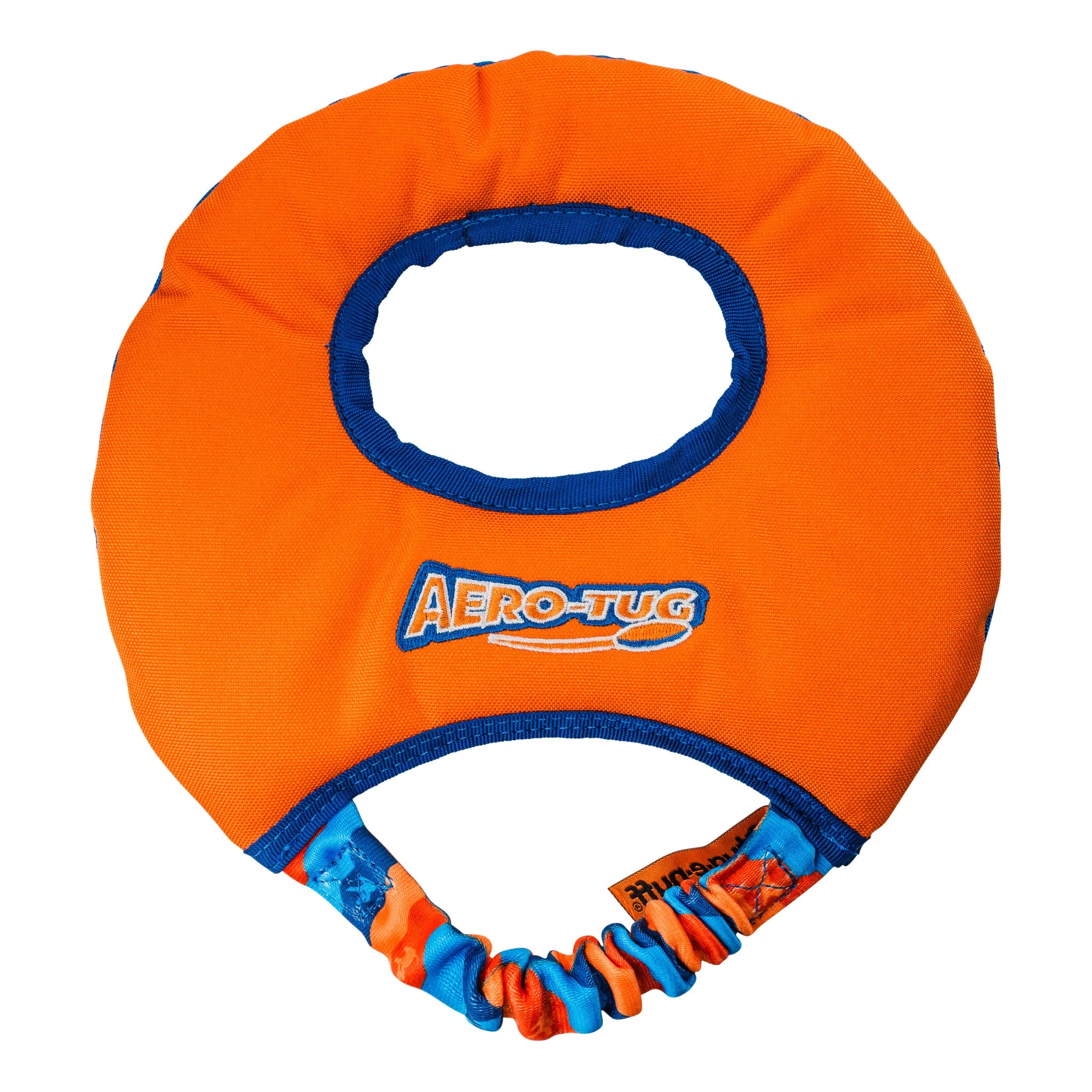 Tug-E-Nuff Aero-Tug Dog Frisbee - Orange Front