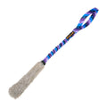 Purple‑handled WondaBunny Bungee enrichment tug toy with real rabbit fur scent and a foldable bungee handle ideal for shy dogs, puppies, and high‑energy breeds who love to chase