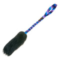 Purple‑handled WondaBaa Sheepskin Bungee Tug dog toy with a large naturally scented sheepskin bite zone and strong bungee handle for powerful, joint‑friendly tug play