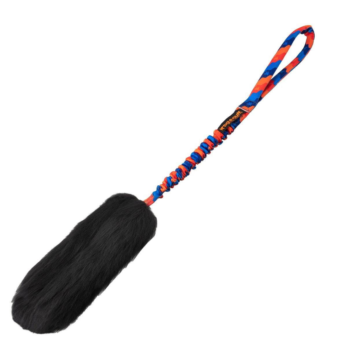 WondaBaa Sheepskin Bungee Tug - Orange Pattern - Tug-E-Nuff